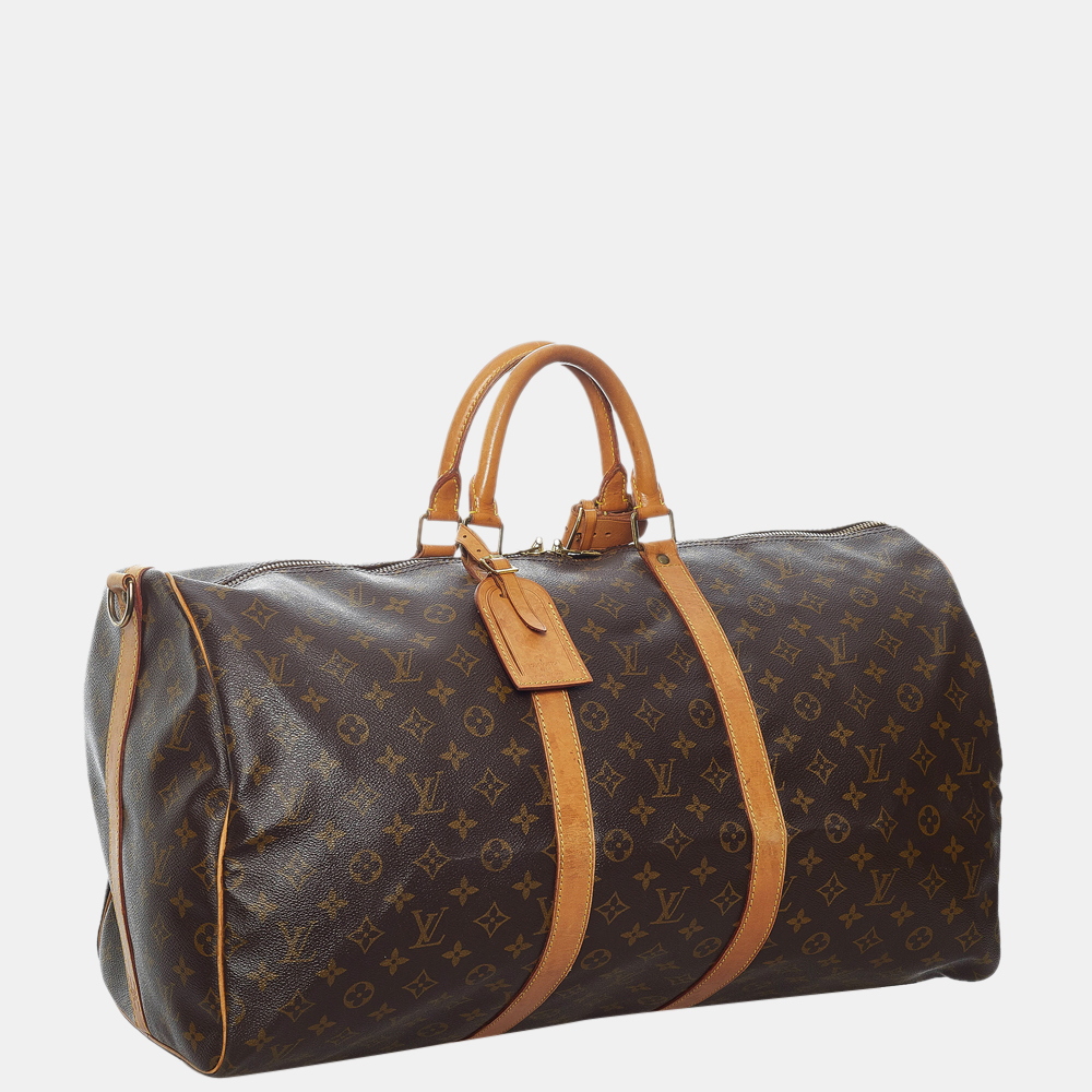 

Louis Vuitton Brown Monogram Keepall Bandouliere 55