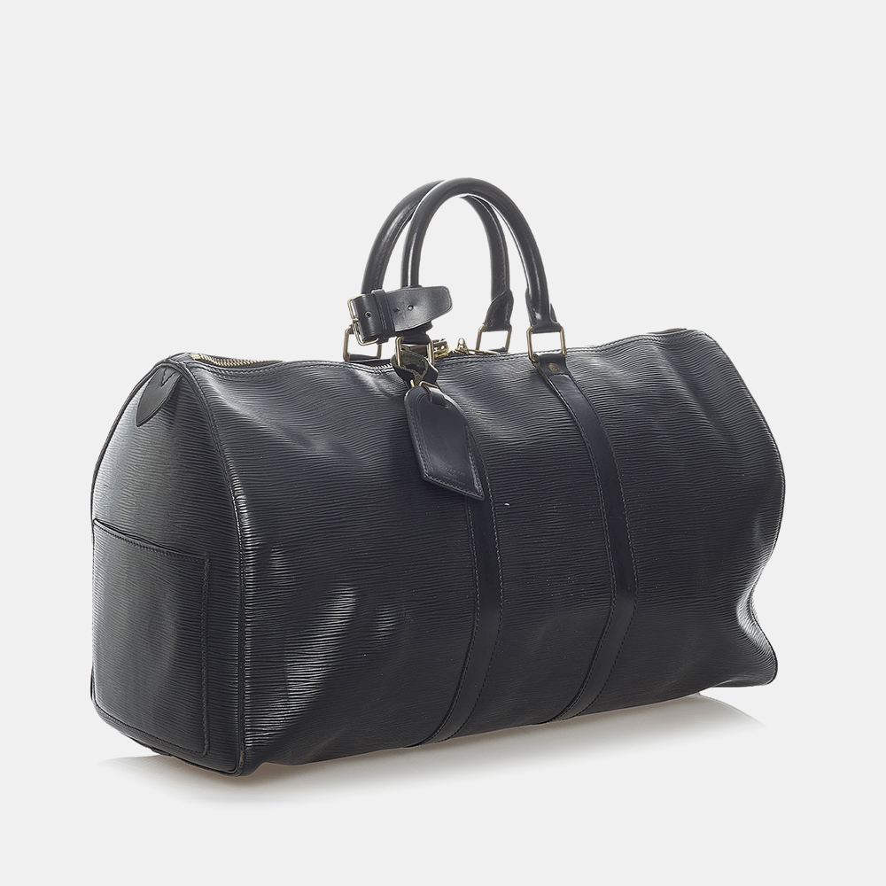 

Louis Vuitton Black Epi Keepall 50