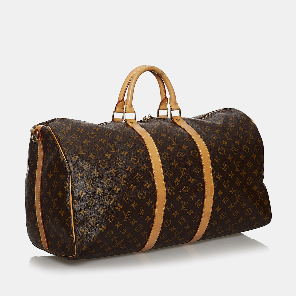 

Louis Vuitton Brown Monogram Keepall Bandouliere 55