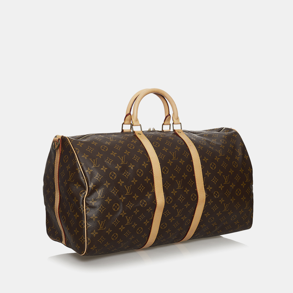 

Louis Vuitton Brown Monogram Keepall Bandouliere 55