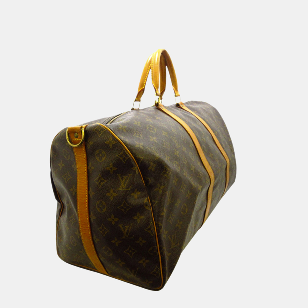 

Louis Vuitton Brown Monogram Keepall Bandouliere 55