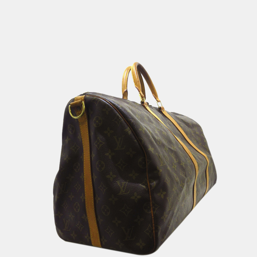 

Louis Vuitton Brown Monogram Keepall Bandouliere 55