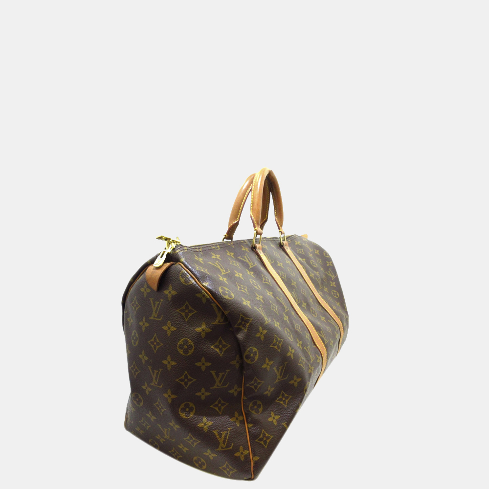 

Louis Vuitton Brown Monogram Keepall 50