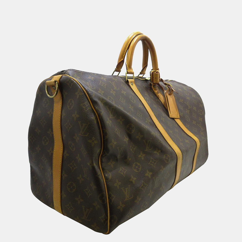 

Louis Vuitton Brown Monogram Keepall Bandouliere 55
