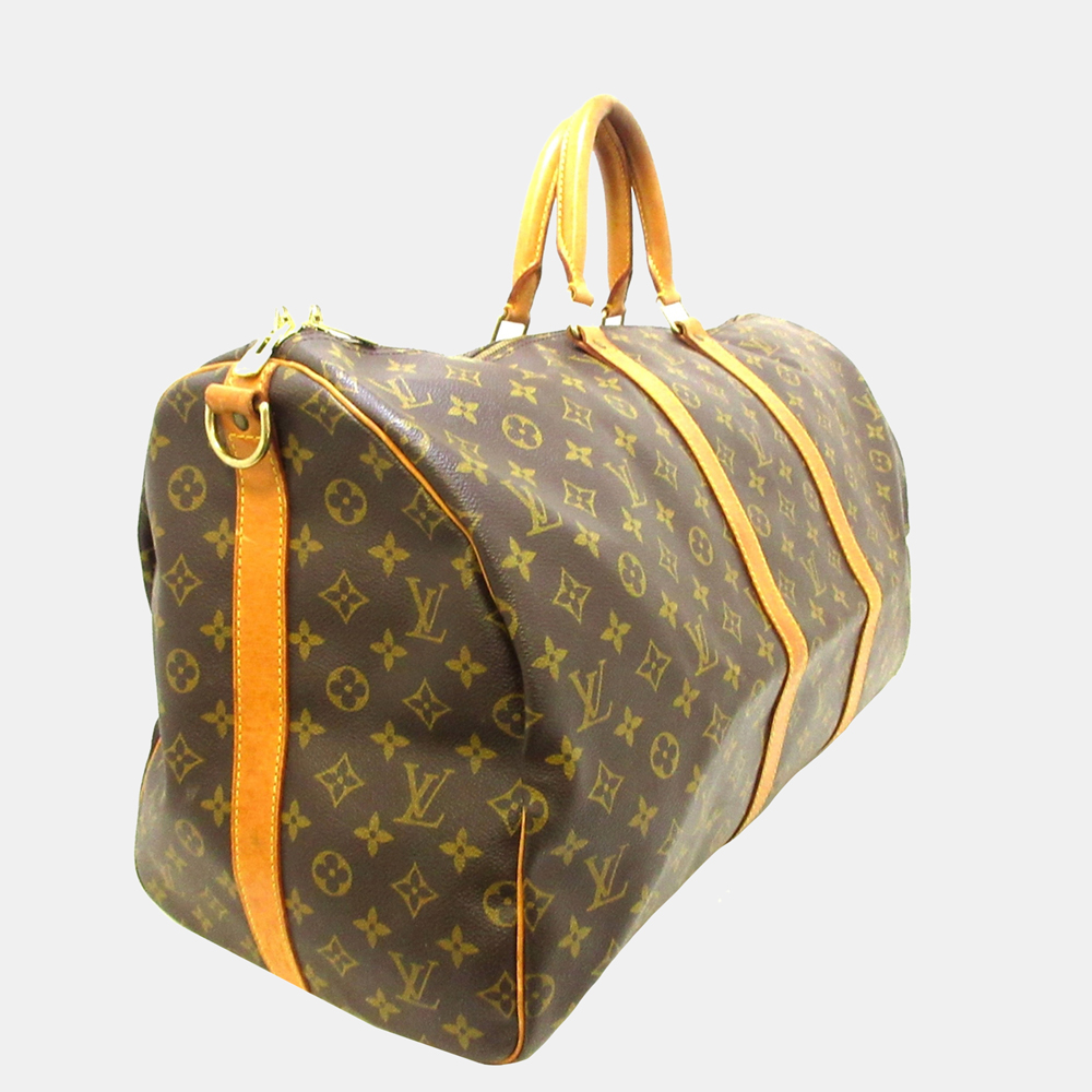 

Louis Vuitton Brown Monogram Keepall Bandouliere 55