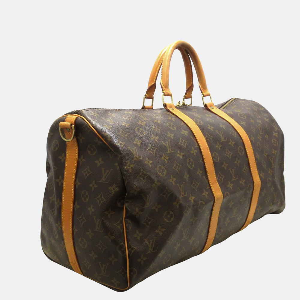 

Louis Vuitton Brown Monogram Keepall Bandouliere 55