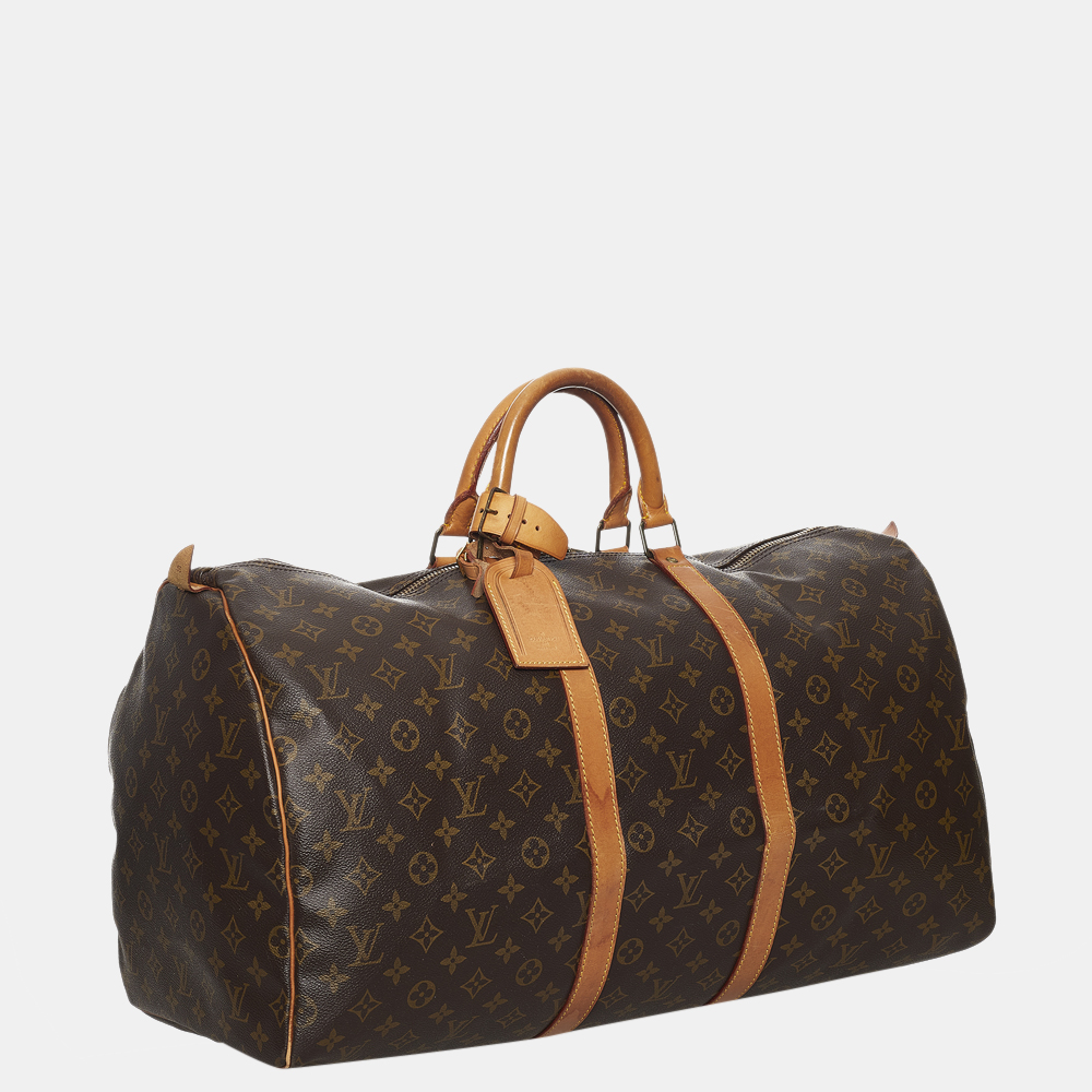 

Louis Vuitton Brown Monogram Keepall 55