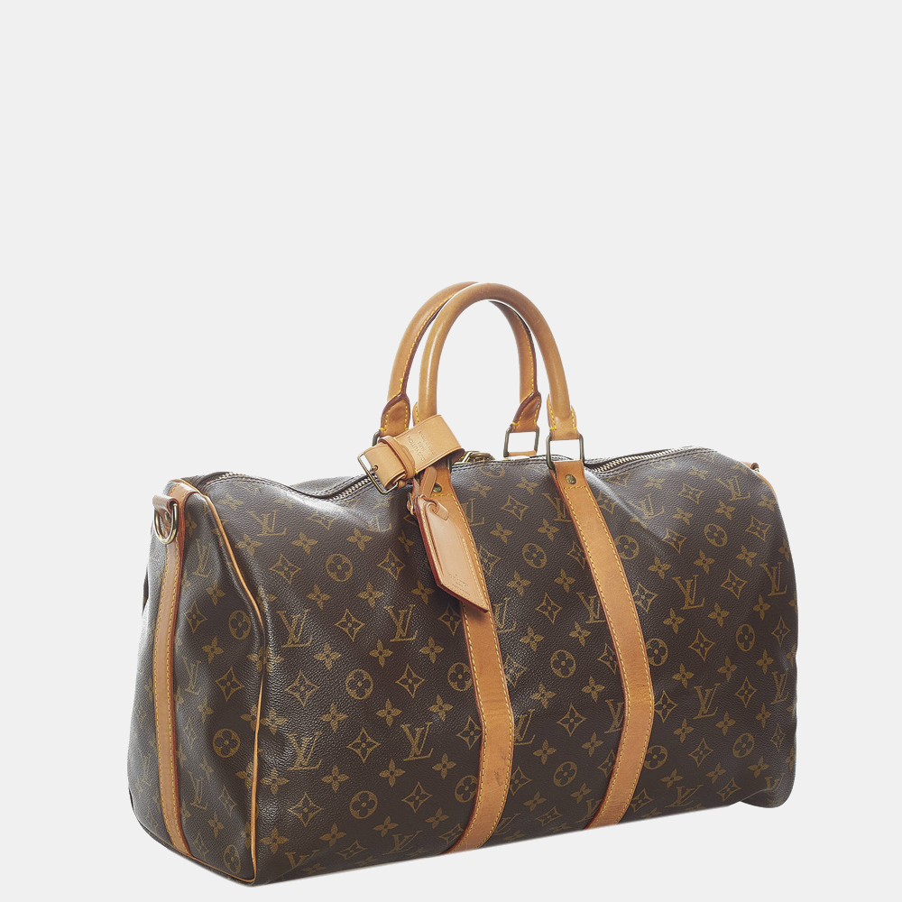 

Louis Vuitton Brown Monogram Keepall Bandouliere 45