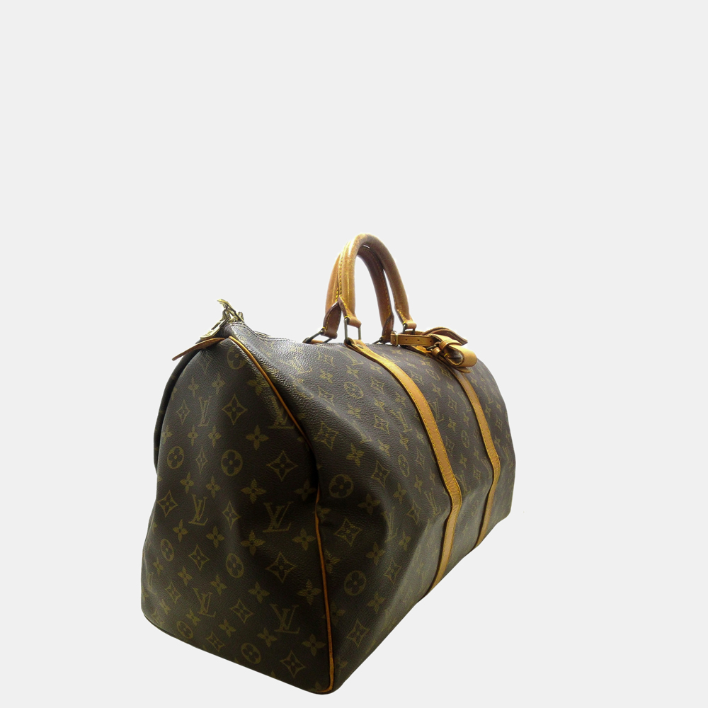 

Louis Vuitton Brown Monogram Keepall 50