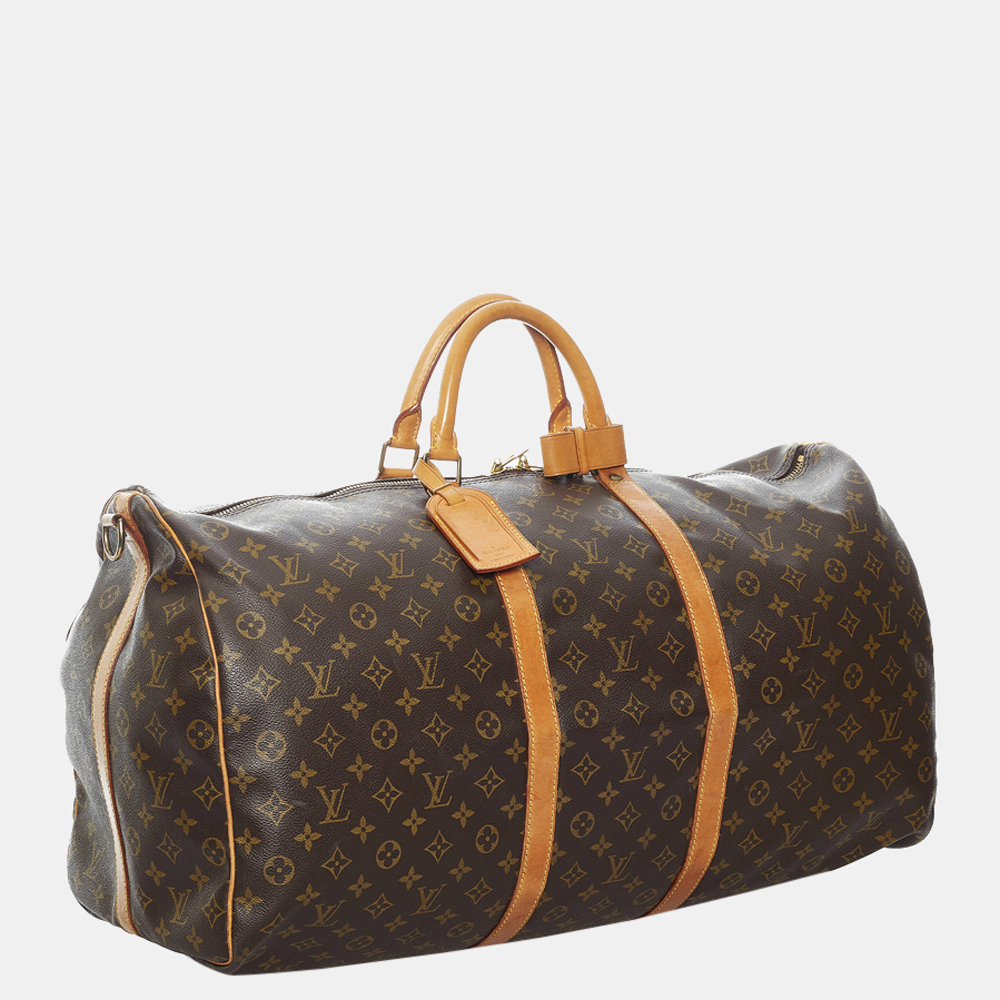 

Louis Vuitton Brown Monogram Keepall Bandouliere 60