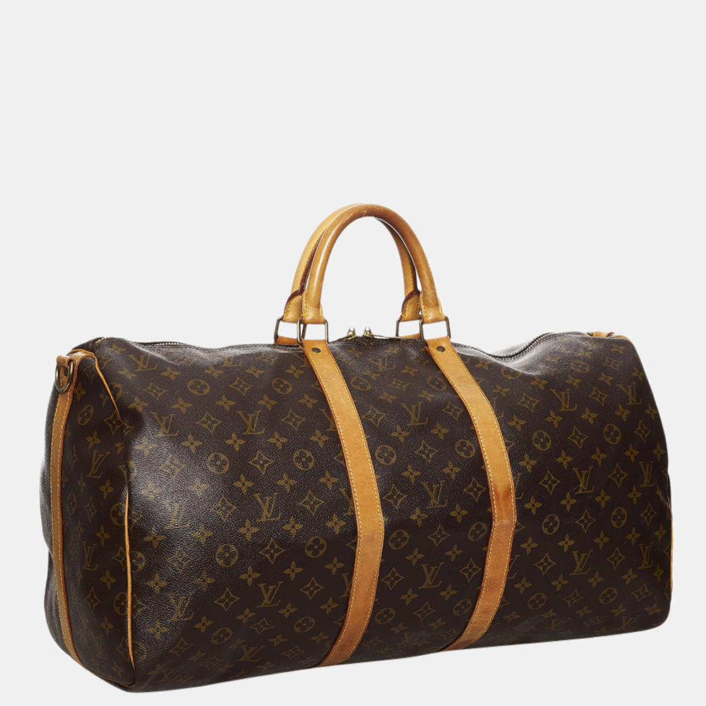 

Louis Vuitton Brown Monogram Keepall Bandouliere 55
