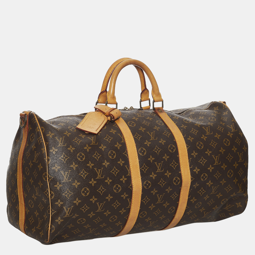 

Louis Vuitton Brown Monogram Keepall Bandouliere 55