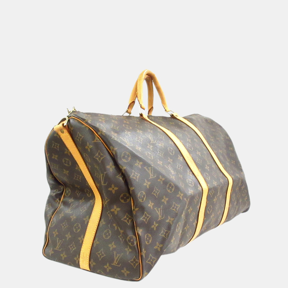 

Louis Vuitton Brown Monogram Keepall Bandouliere 60