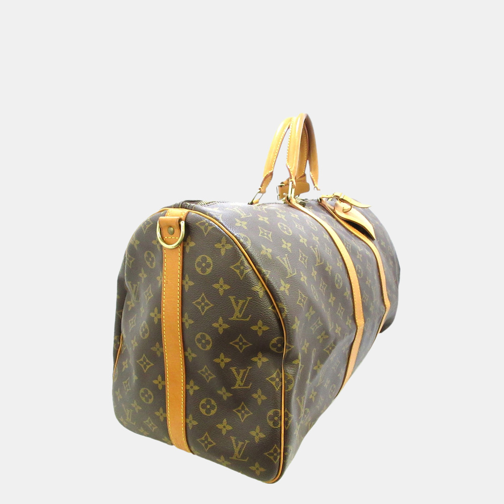 

Louis Vuitton Brown Monogram Keepall Bandouliere 55