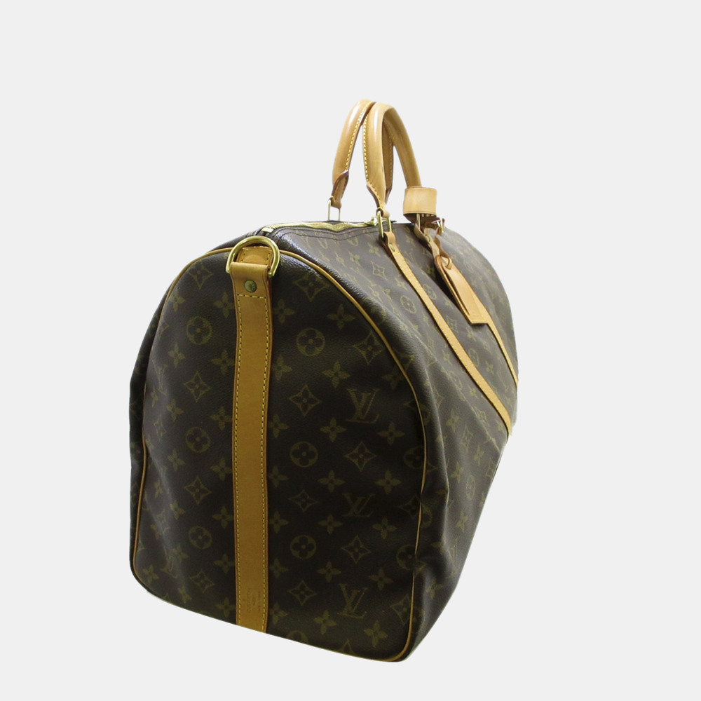 

Louis Vuitton Brown Monogram Keepall Bandouliere 55