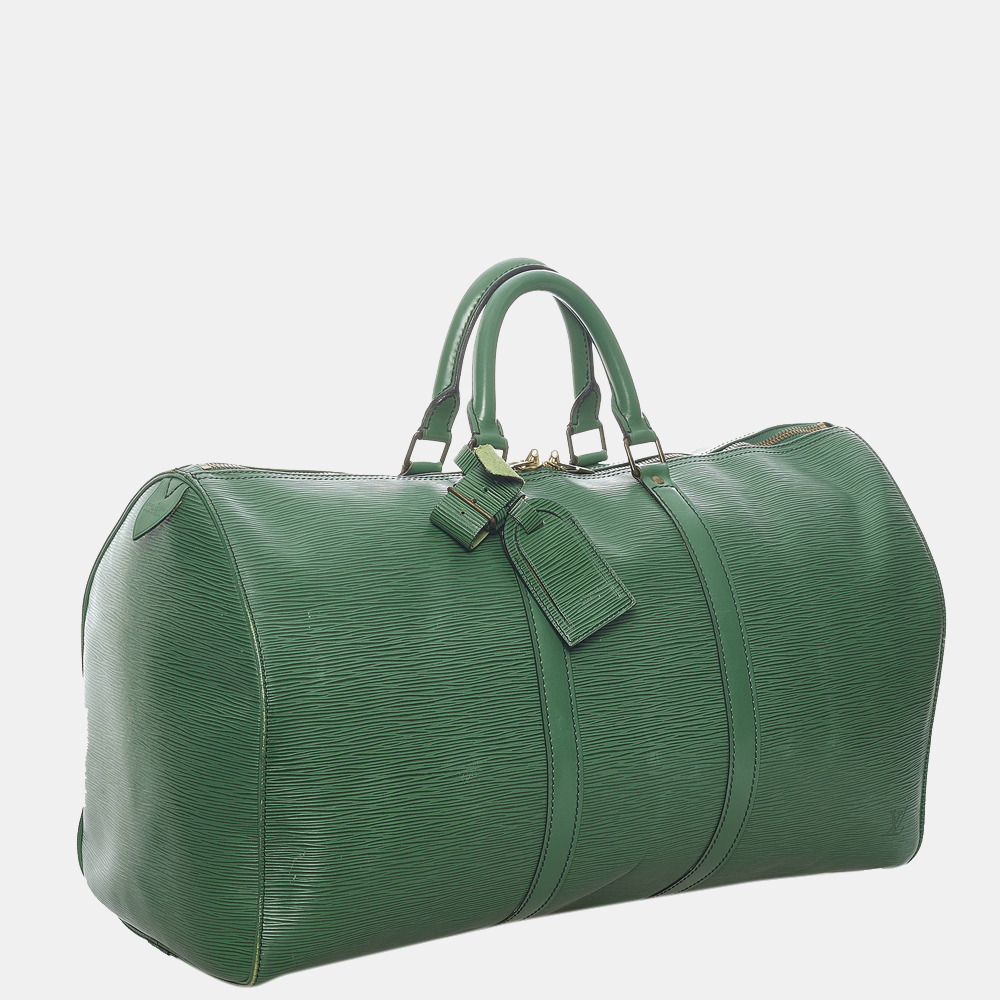 

Louis Vuitton Green Epi Keepall 50
