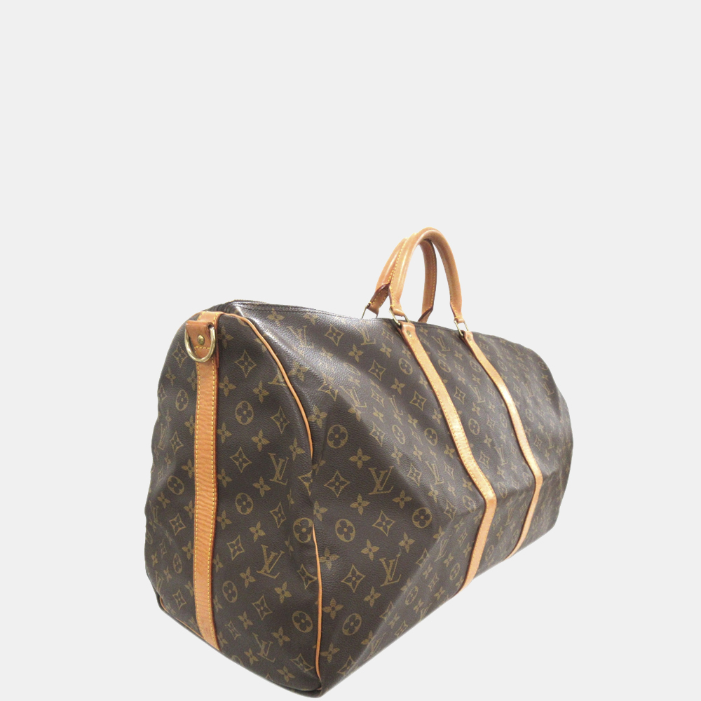 

Louis Vuitton Brown Monogram Keepall Bandouliere 60