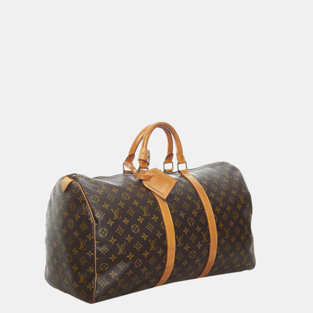 

Louis Vuitton Brown Monogram Keepall 50