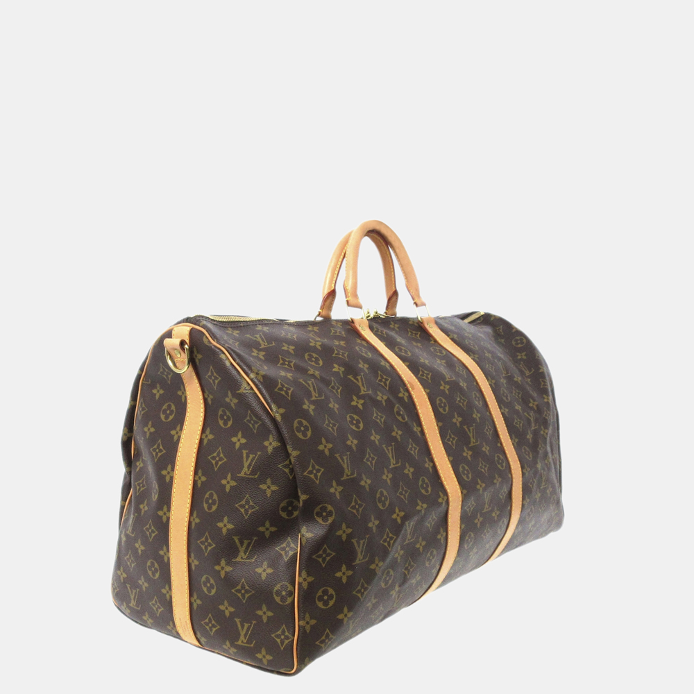 

Louis Vuitton Brown Monogram Keepall Bandouliere 60