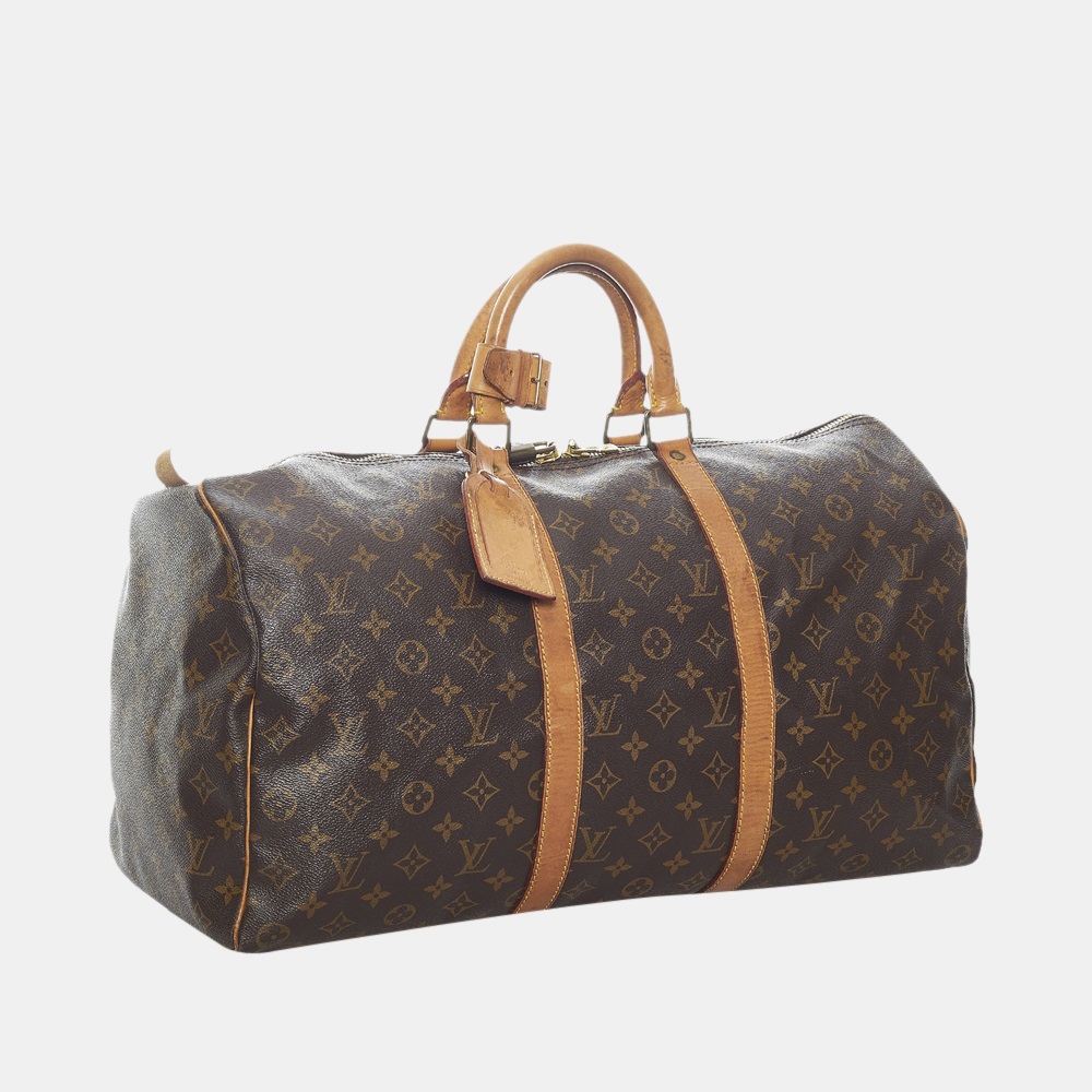 

Louis Vuitton Brown Monogram Keepall 50