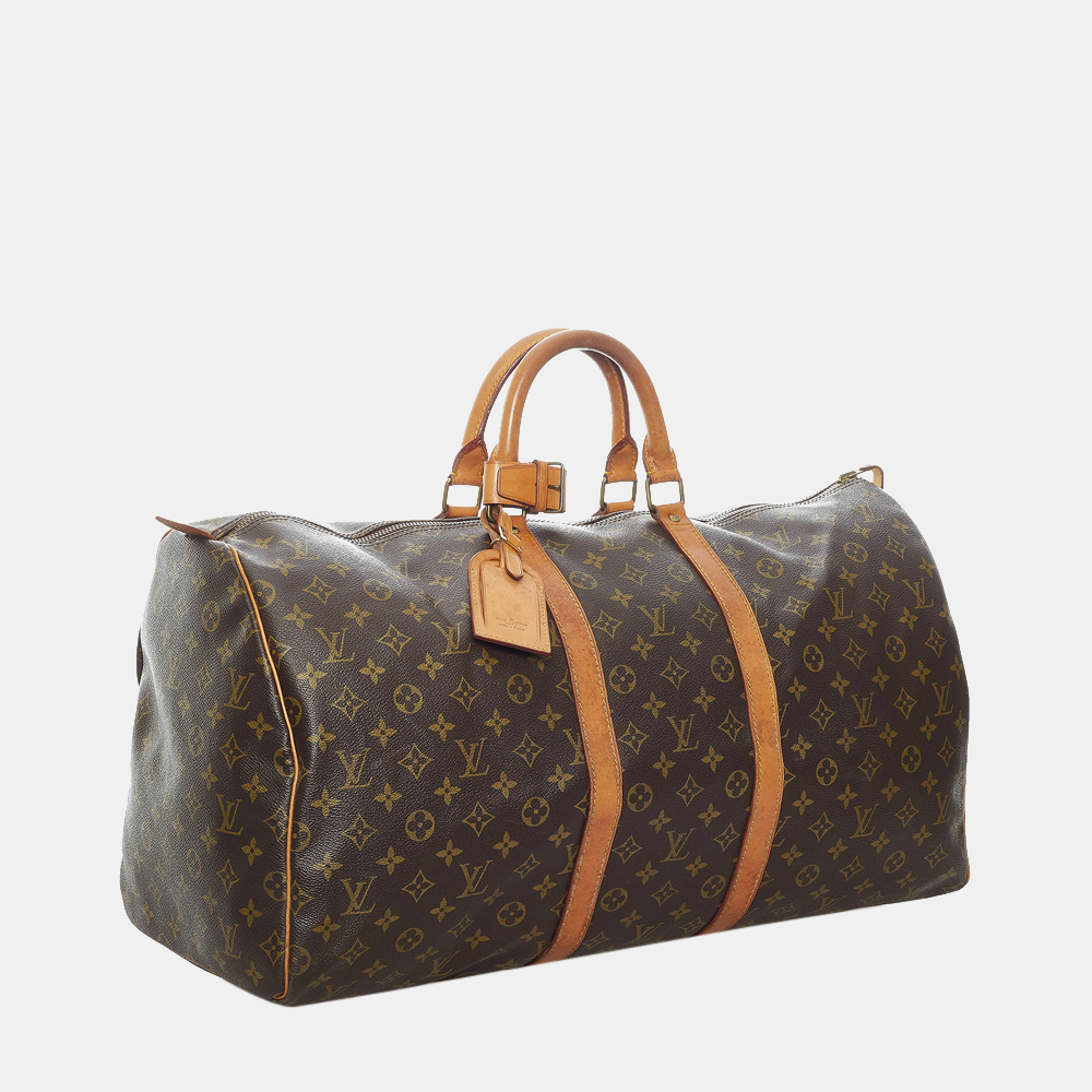 

Louis Vuitton Brown Monogram Keepall 55