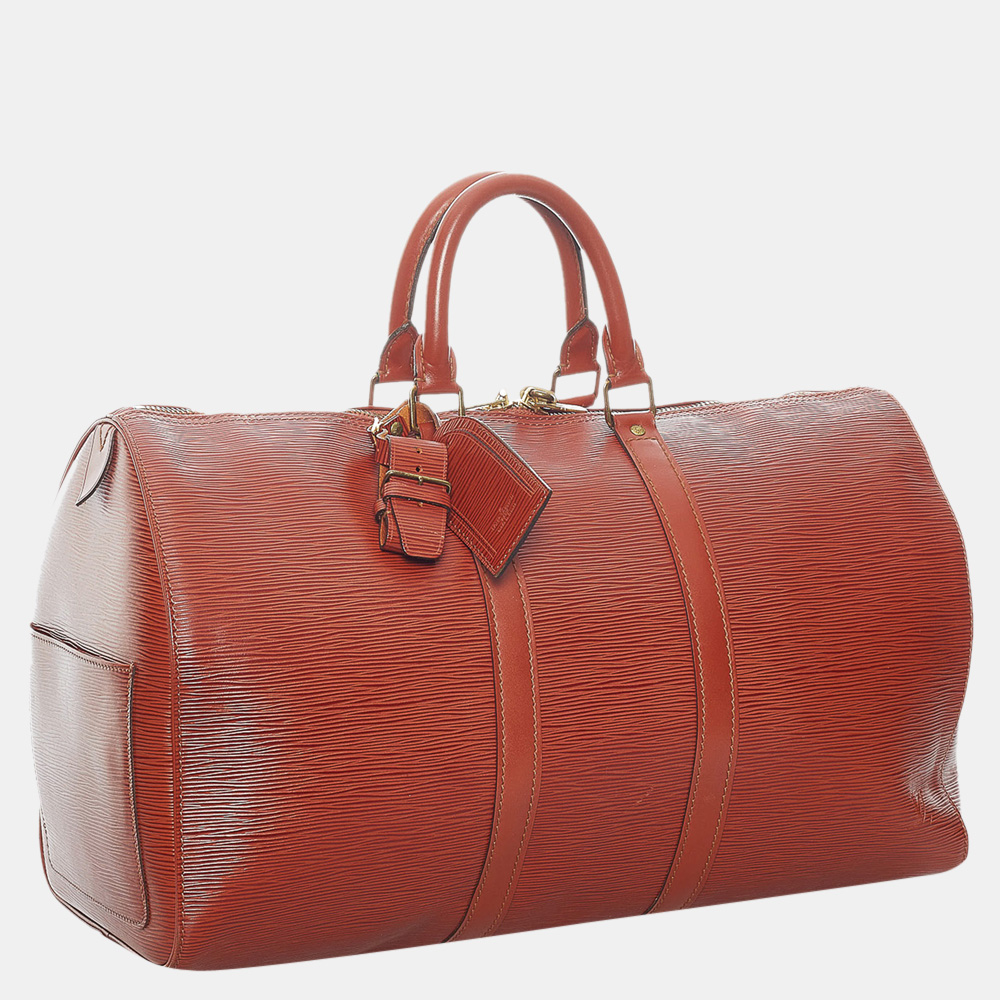 

Louis Vuitton Brown Epi Keepall 45
