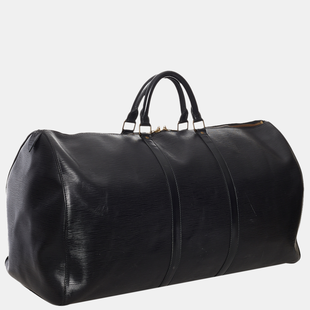 

Louis Vuitton Black Epi Keepall 60