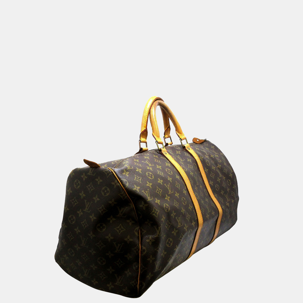 

Louis Vuitton Brown Monogram Keepall 55
