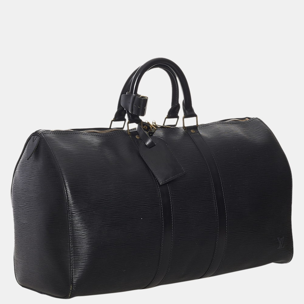 

Louis Vuitton Black Epi Keepall 45