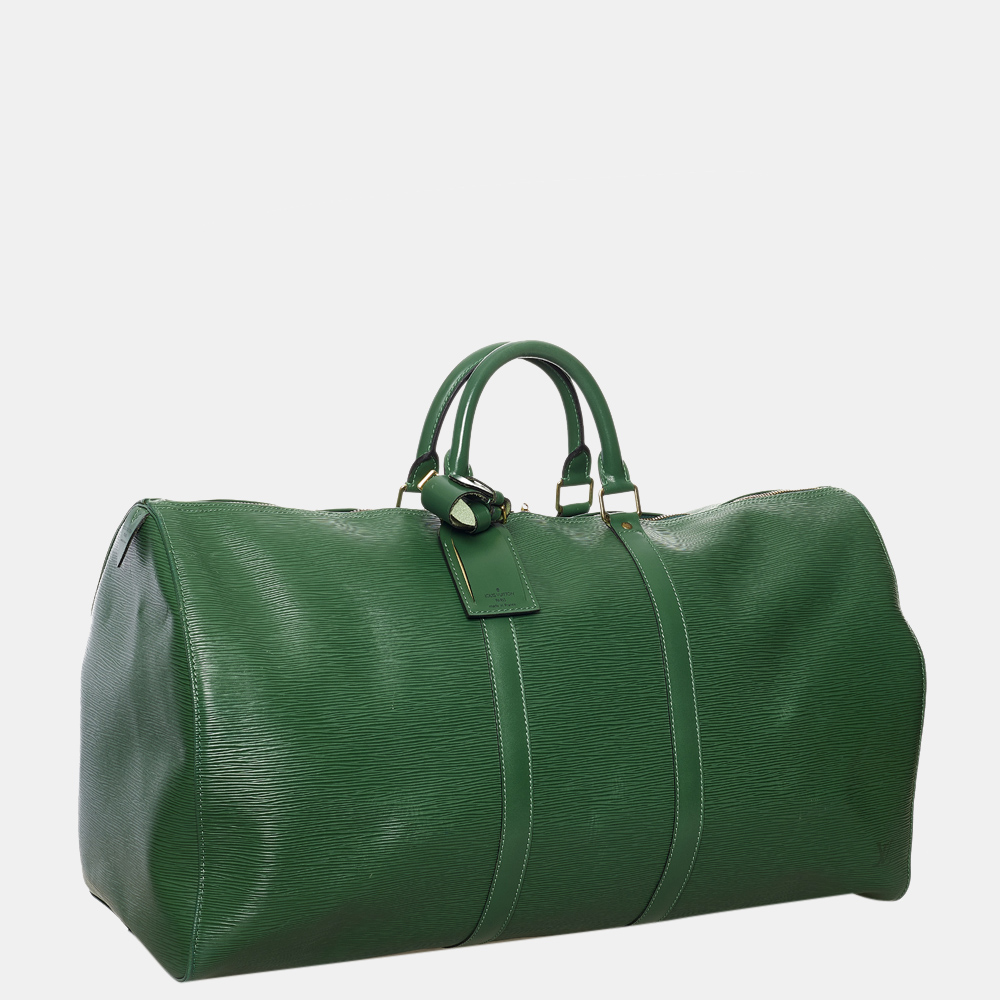 

Louis Vuitton Green Epi Keepall 55