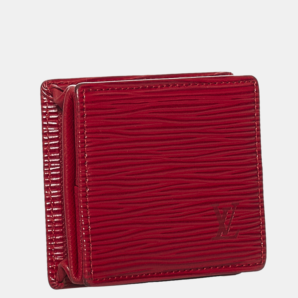 

Louis Vuitton Red Epi Porto Monet Coin Pouch