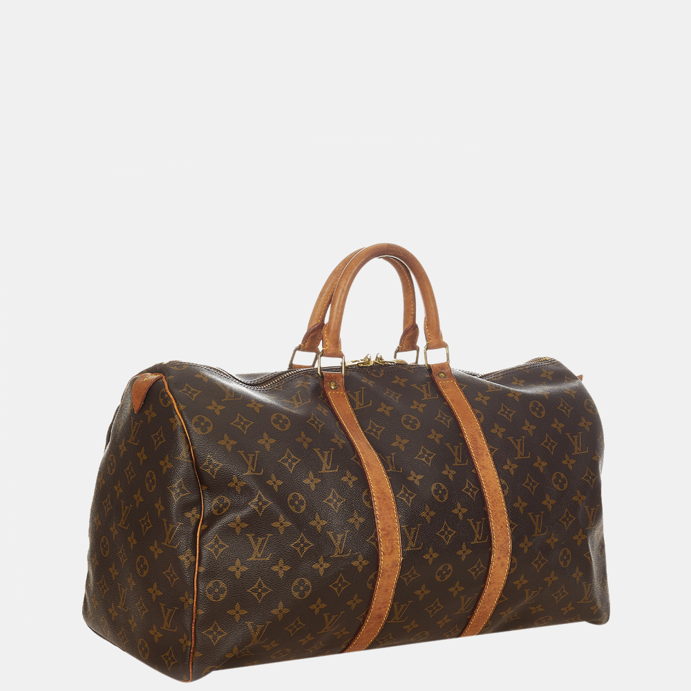 

Louis Vuitton Brown Monogram Keepall 50