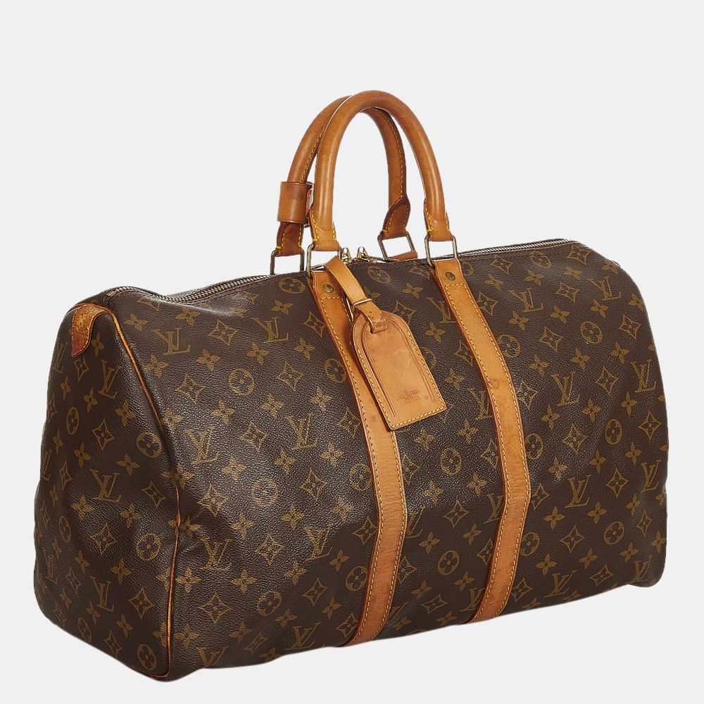 

Louis Vuitton Brown Monogram Keepall 45