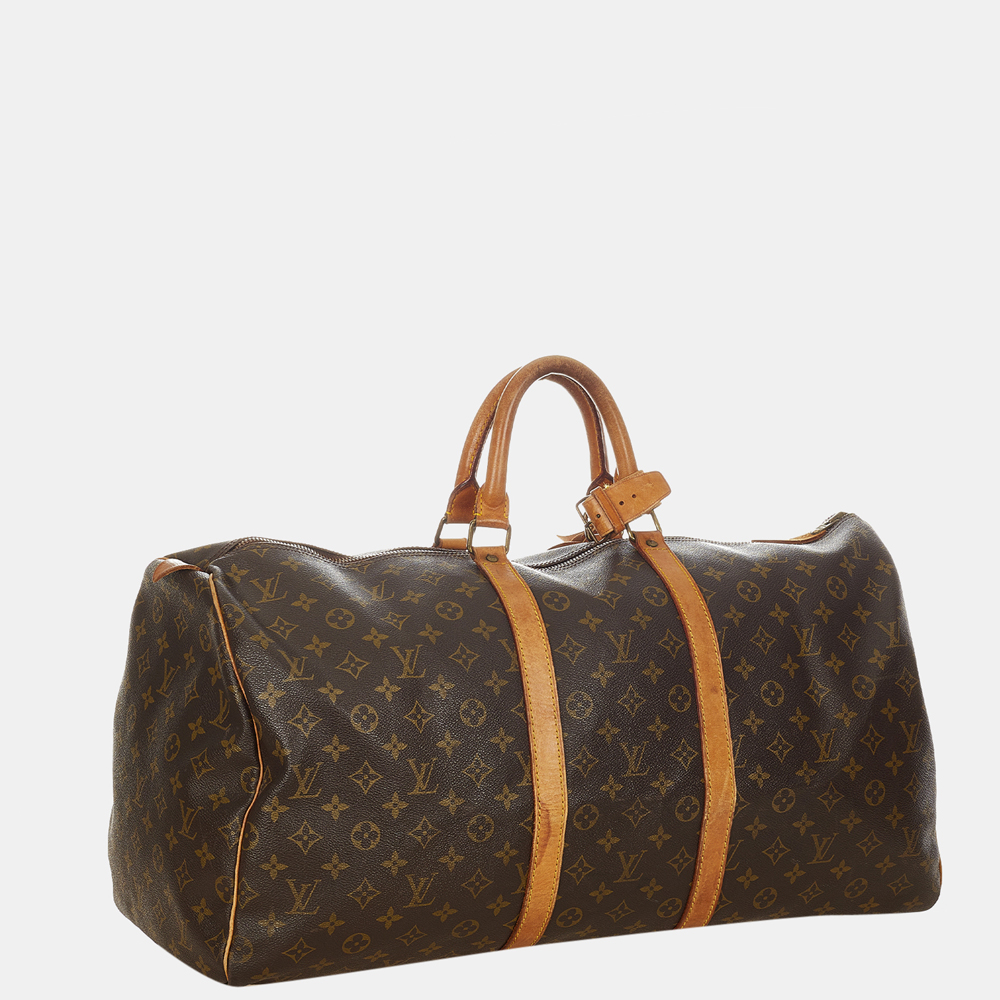 

Louis Vuitton Brown Monogram Keepall 55