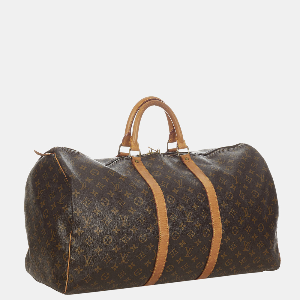 

Louis Vuitton Brown Monogram Keepall 55