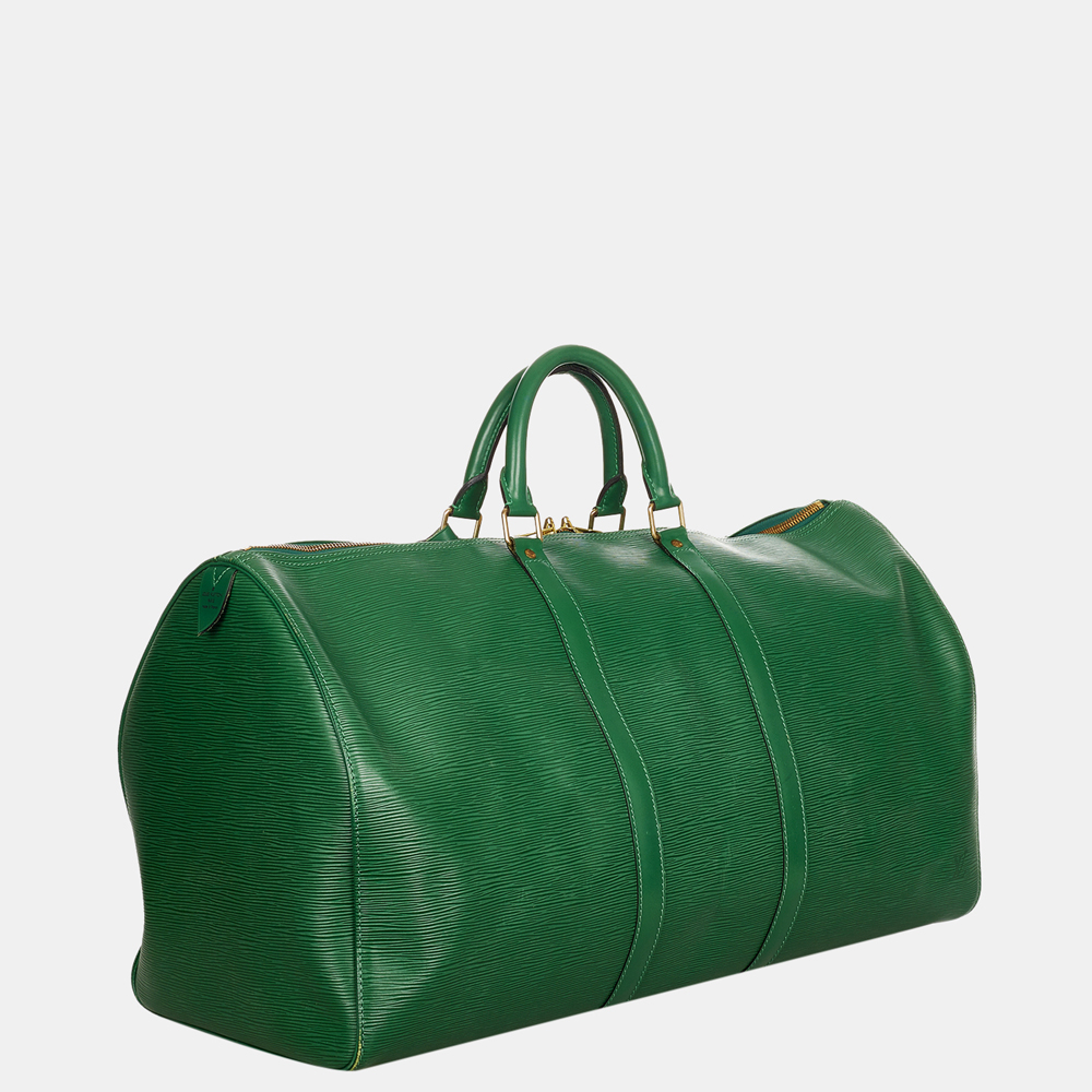 

Louis Vuitton Green Epi Keepall 45