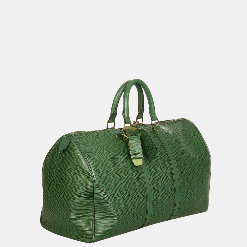 

Louis Vuitton Green Epi Keepall 45