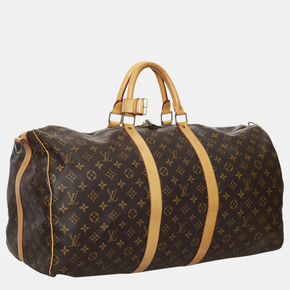 

Louis Vuitton Brown Monogram Keepall Bandouliere 55