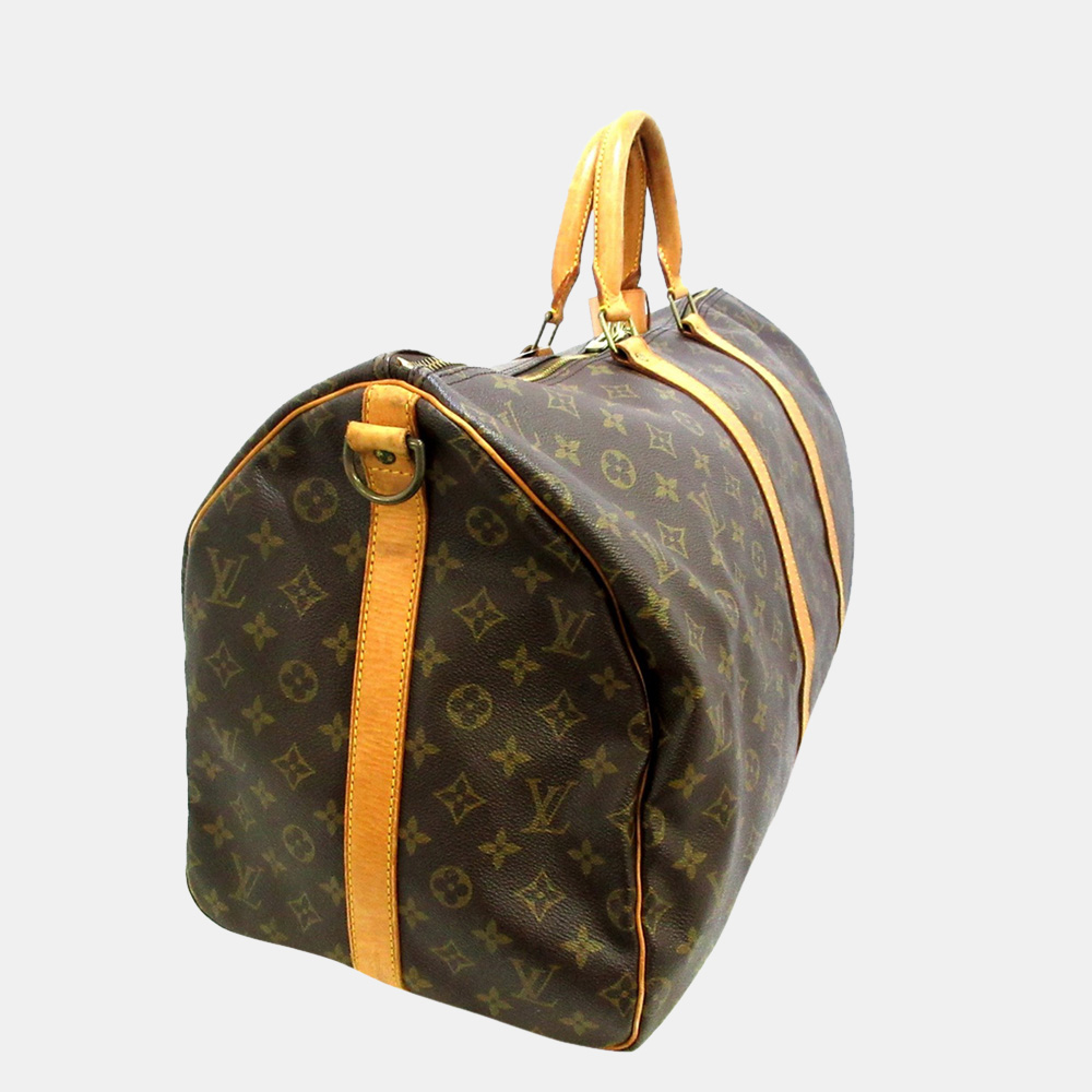 

Louis Vuitton Brown Monogram Keepall Bandouliere 55