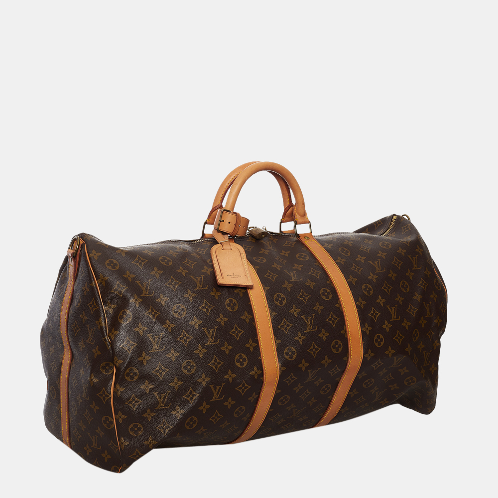 

Louis Vuitton Brown Monogram Keepall Bandouliere 60