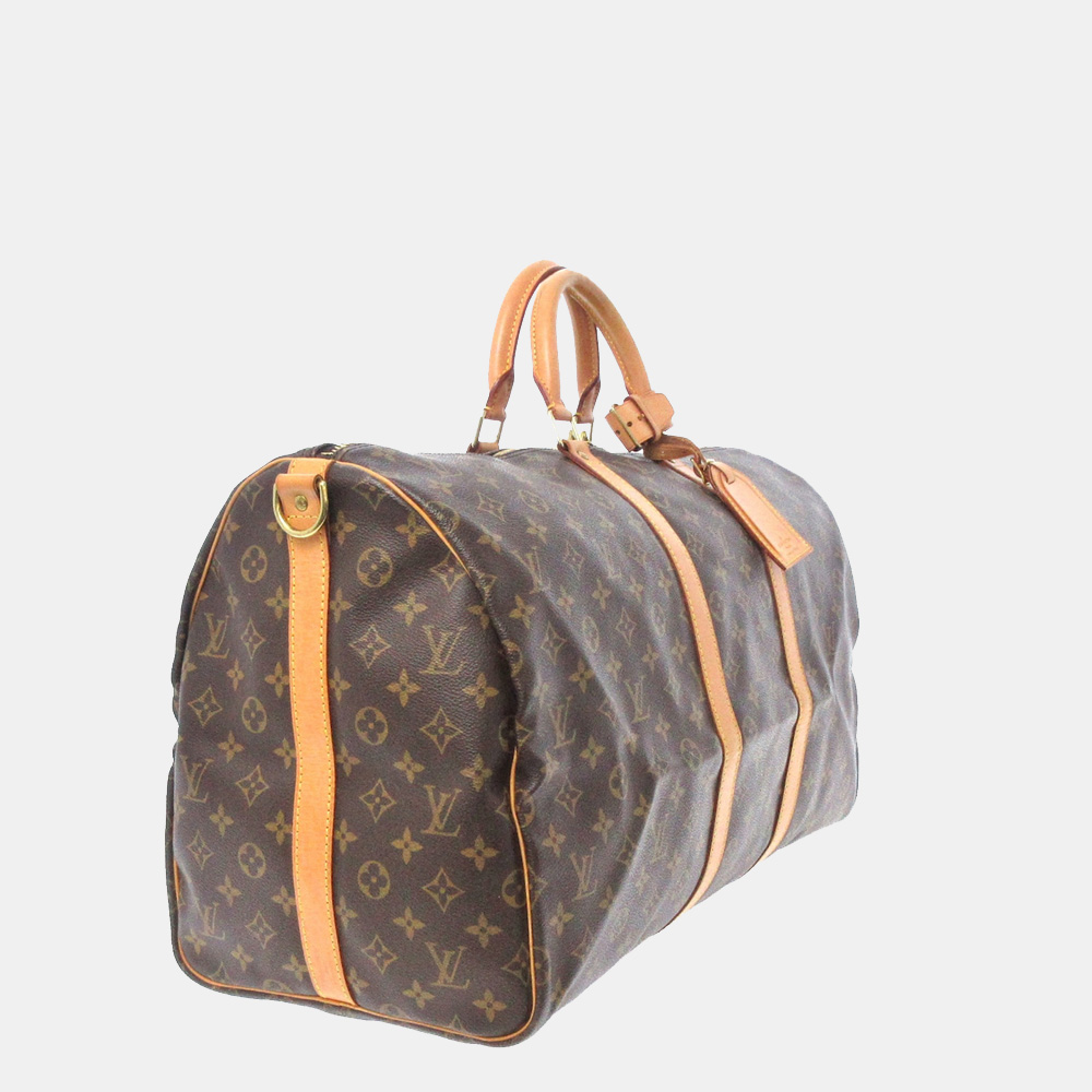 

Louis Vuitton Brown Monogram Keepall Bandouliere 55