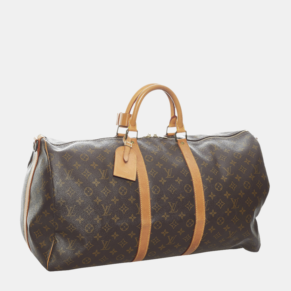 

Louis Vuitton Brown Monogram Keepall Bandouliere 45