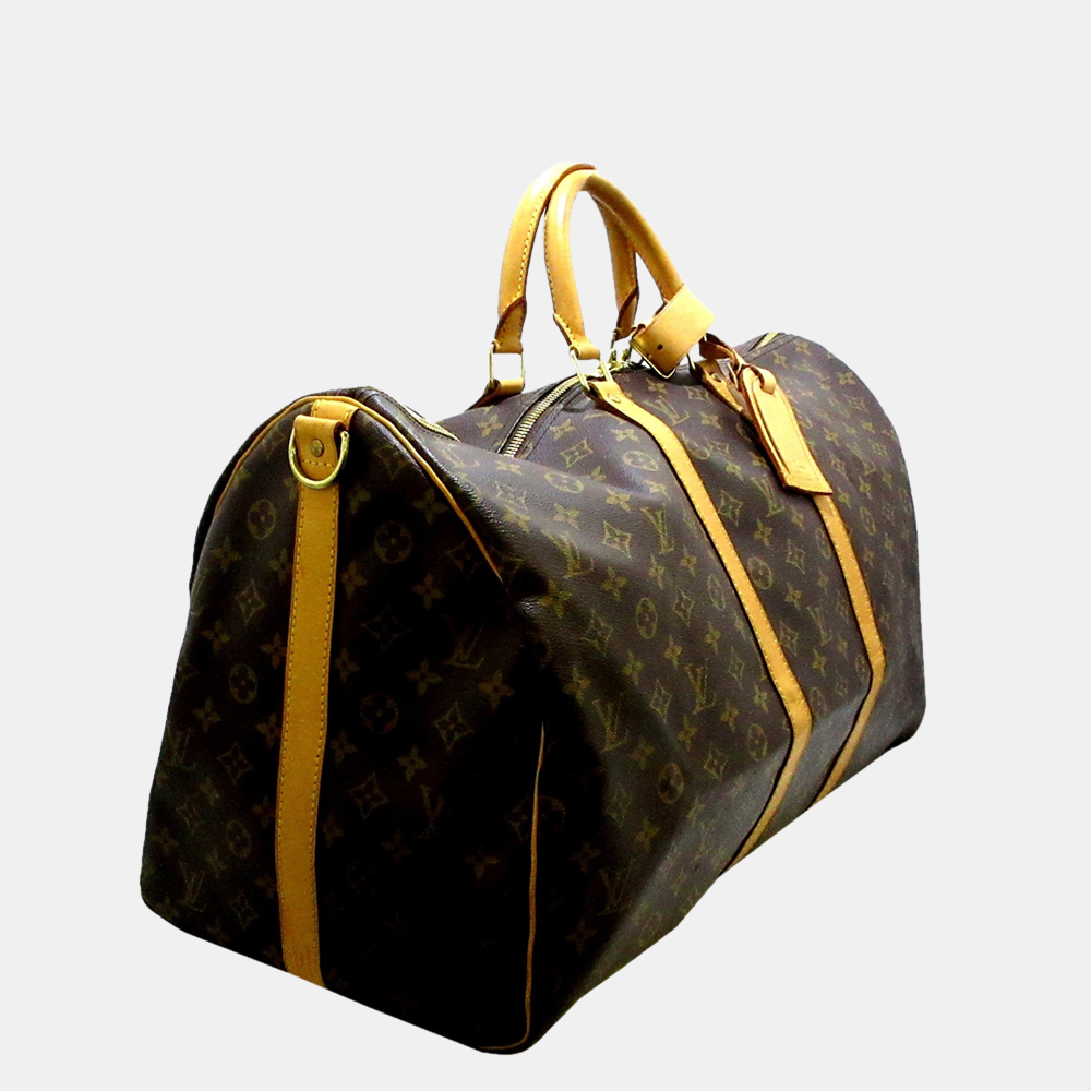 

Louis Vuitton Brown Monogram Keepall Bandouliere 55