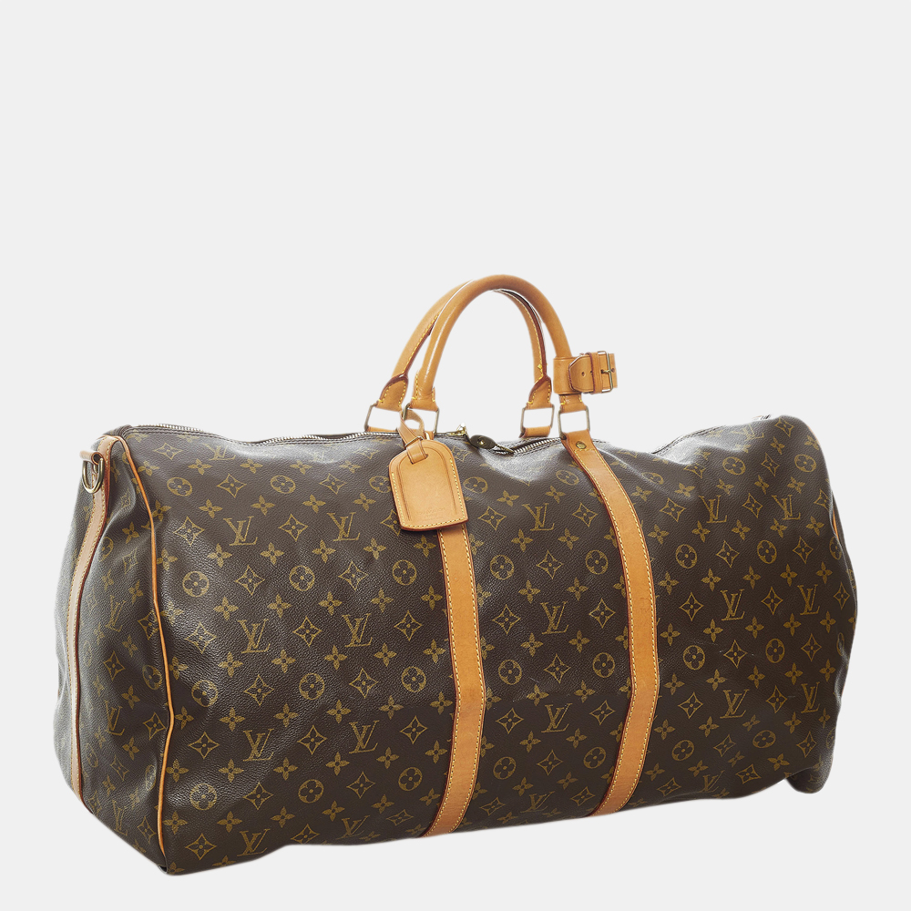 

Louis Vuitton Brown Monogram Keepall Bandouliere 60