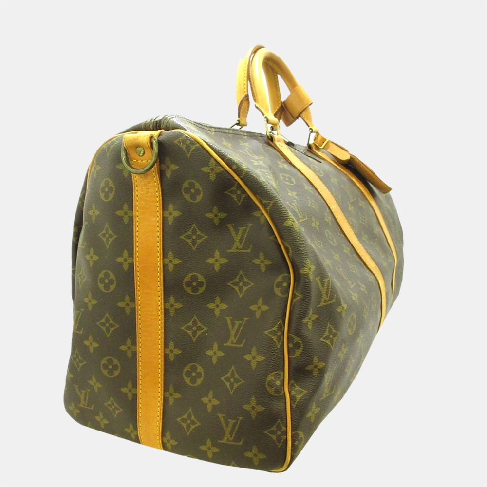 

Louis Vuitton Brown Monogram Keepall Bandouliere 55
