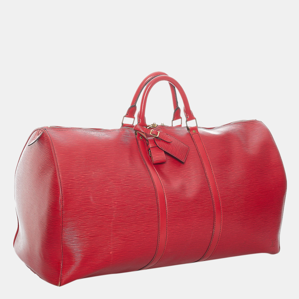 

Louis Vuitton Red Epi Keepall 60