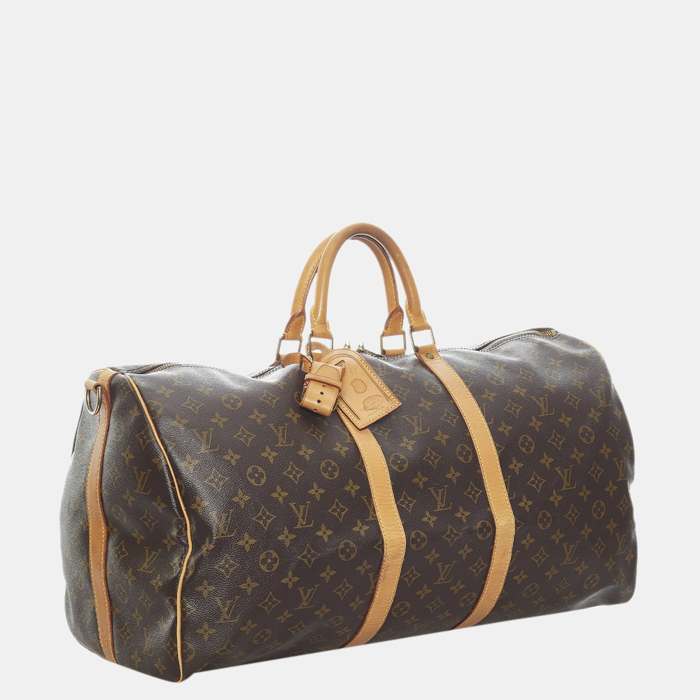 

Louis Vuitton Brown Monogram Keepall Bandouliere 55