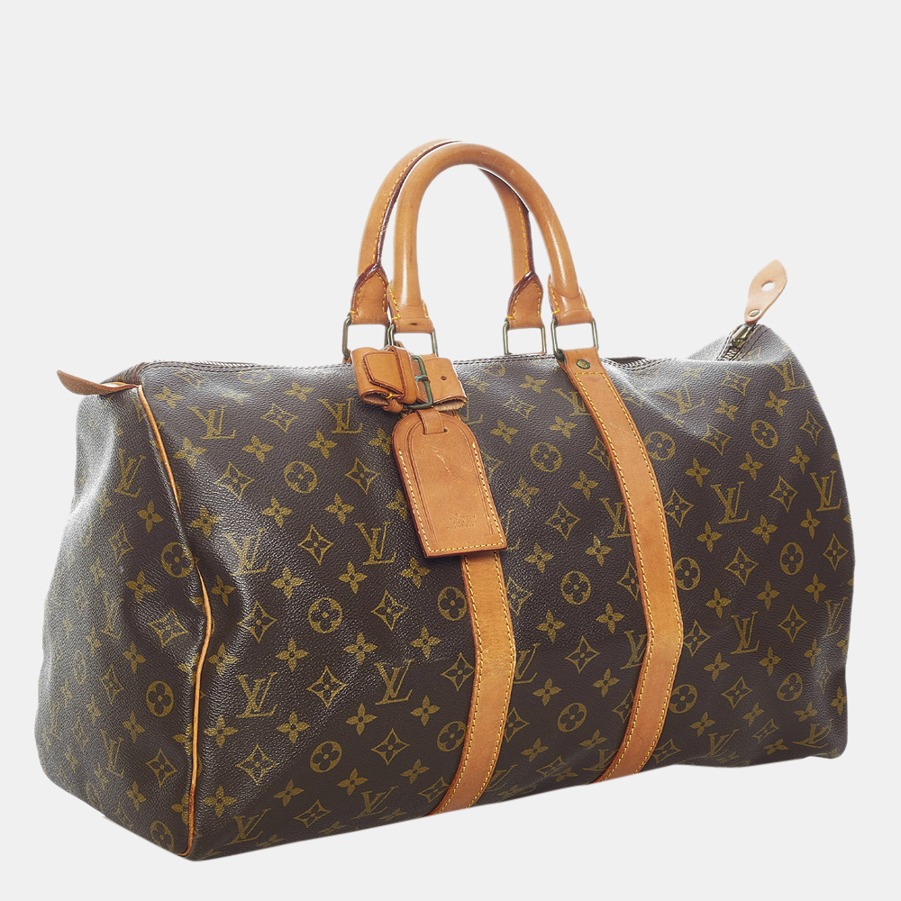 

Louis Vuitton Brown Monogram Keepall 45