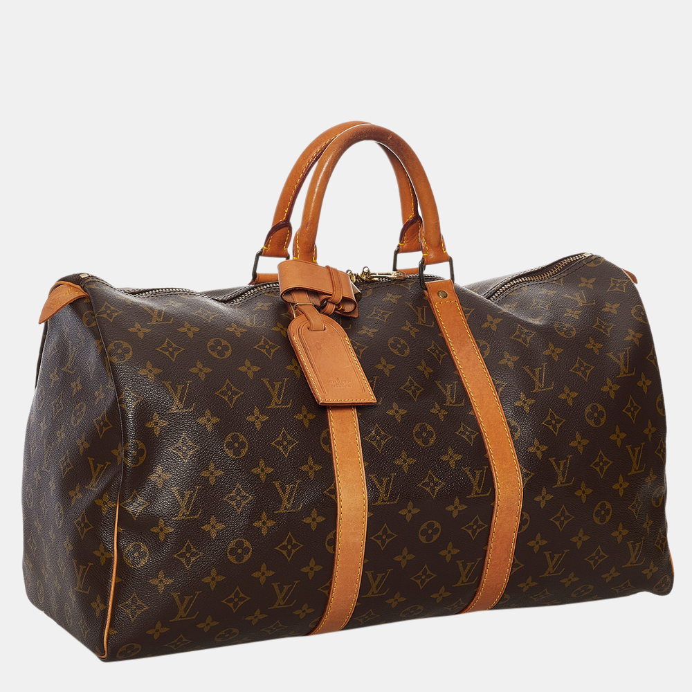 

Louis Vuitton Brown Monogram Keepall 50