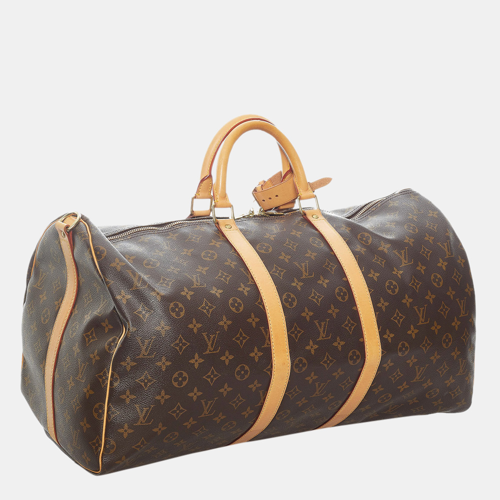 

Louis Vuitton Brown Monogram Keepall Bandouliere 55